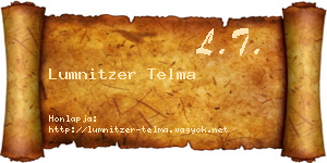 Lumnitzer Telma névjegykártya